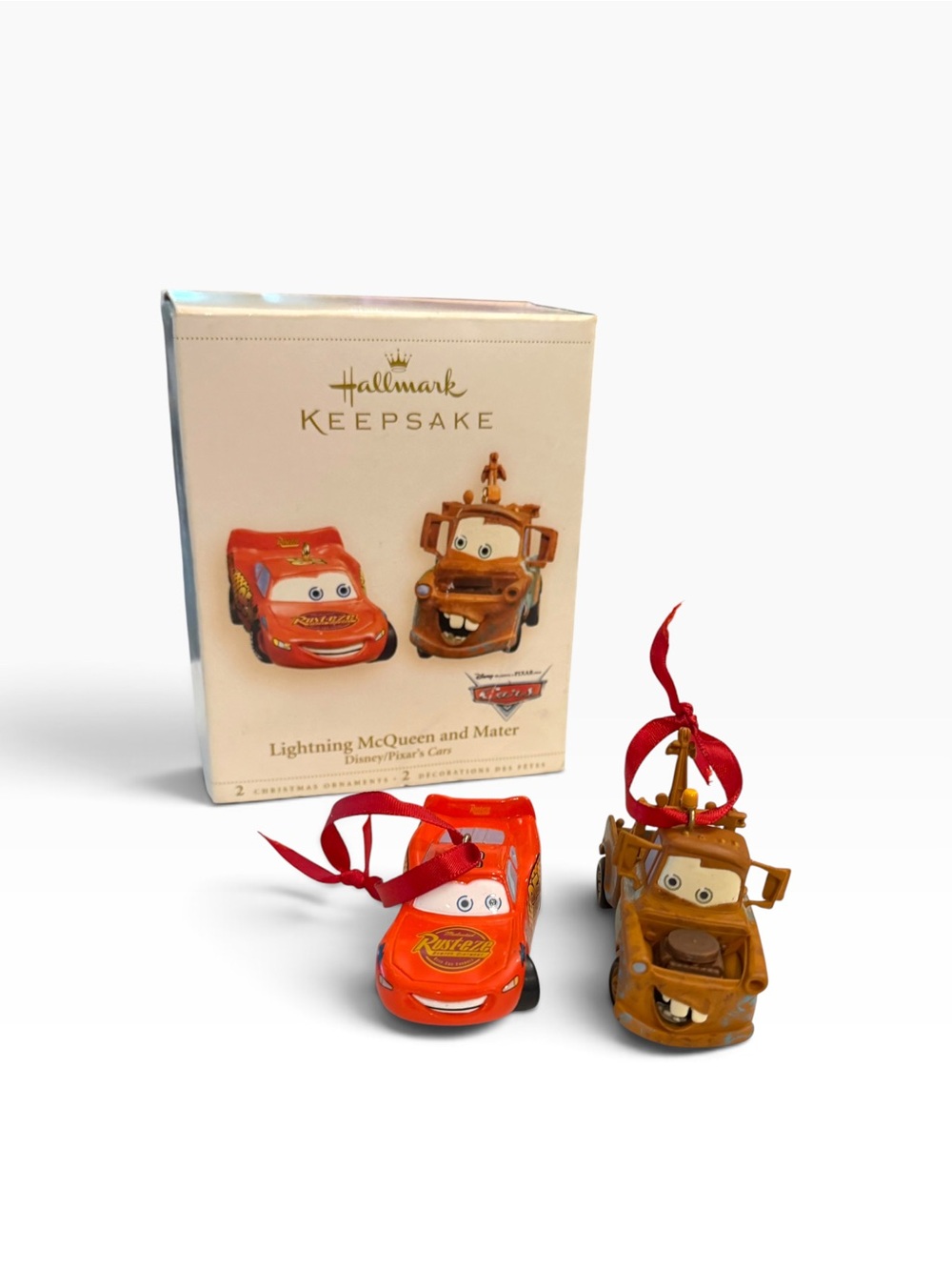 Hallmark Keepsake 2006 LIGHTNING MCQUEEN & MATER DISNEY CARS Christmas Ornament